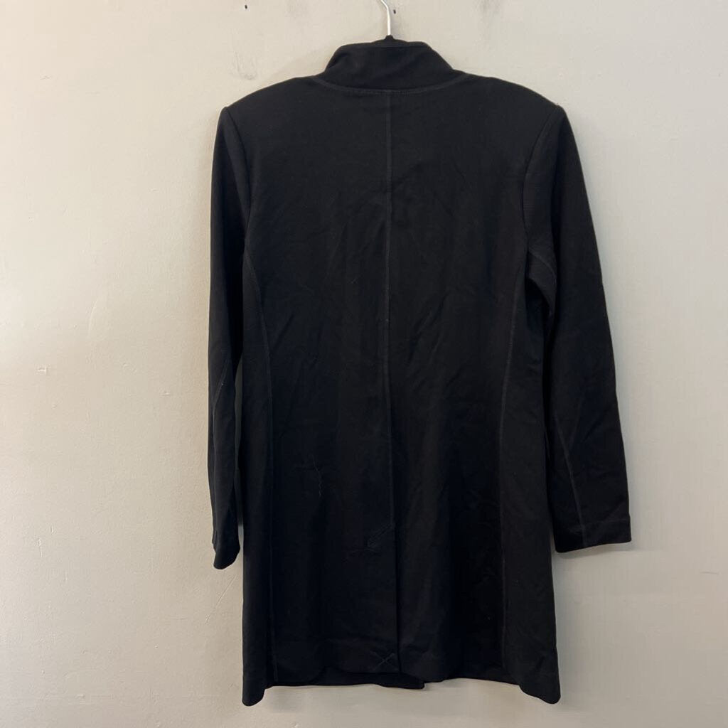 Cabi Black Textured Long Lightweight Jacket Medium