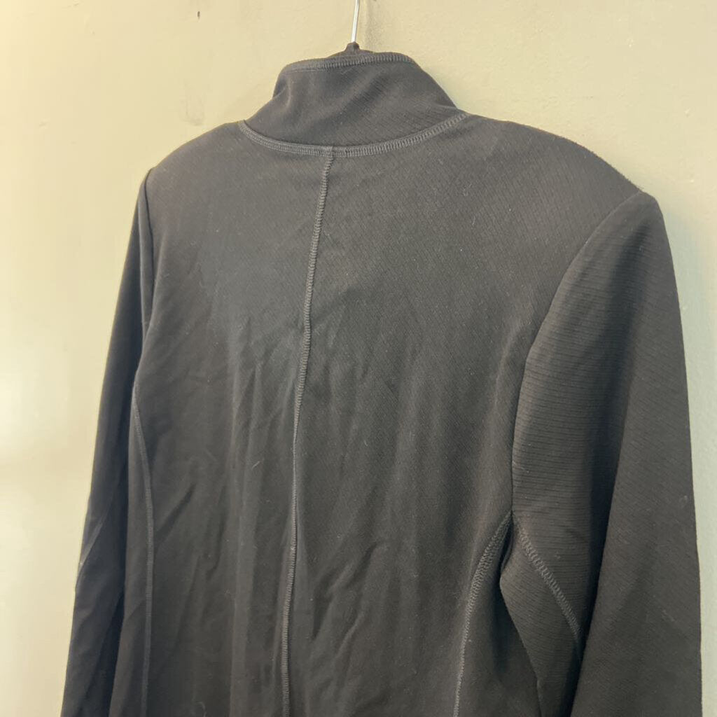 Cabi Black Textured Long Lightweight Jacket Medium