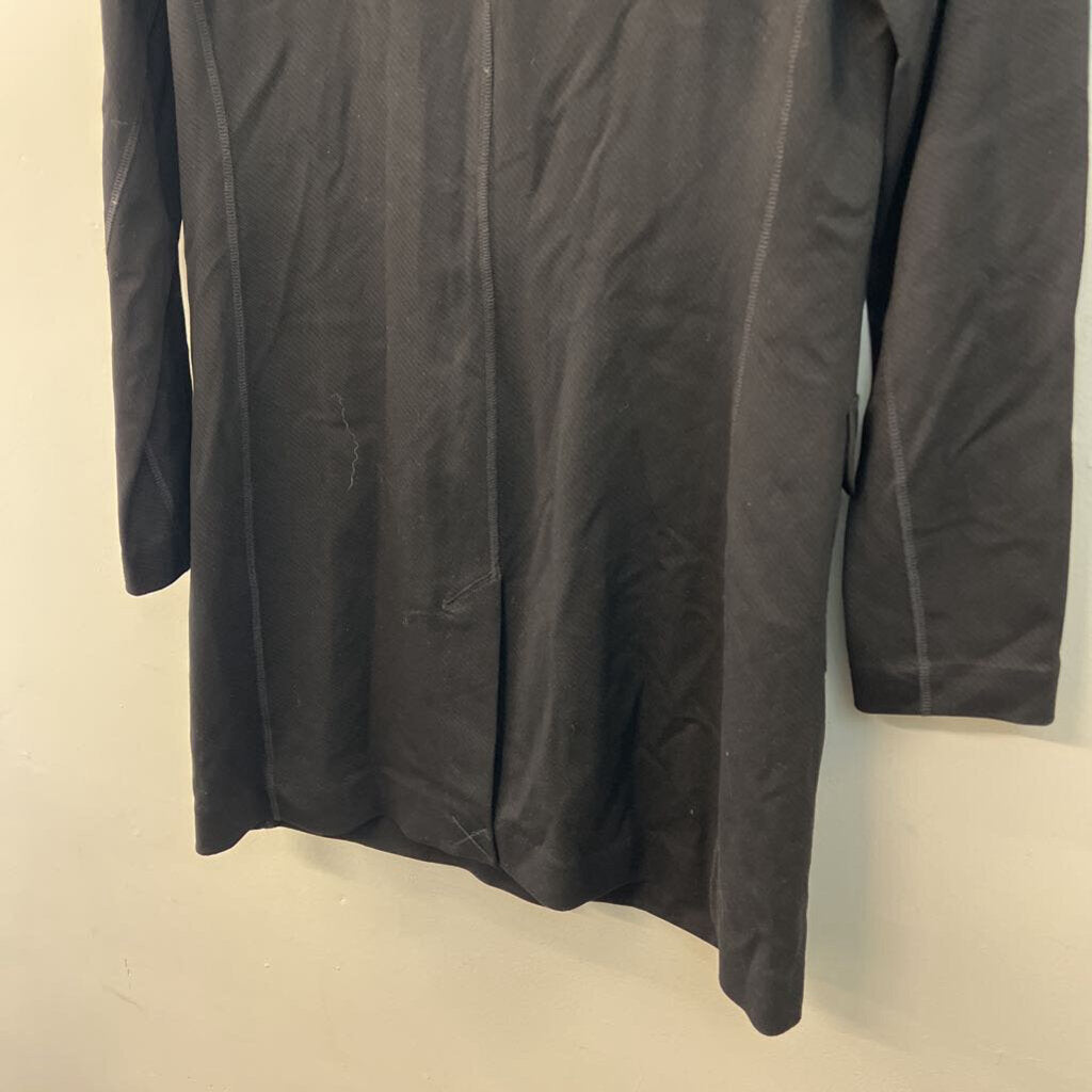 Cabi Black Textured Long Lightweight Jacket Medium