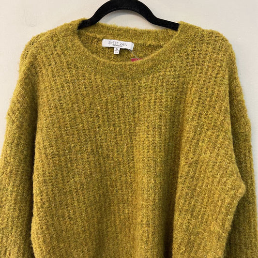 Sweet Rain Green Knit Long Sleeve Sweater Medium