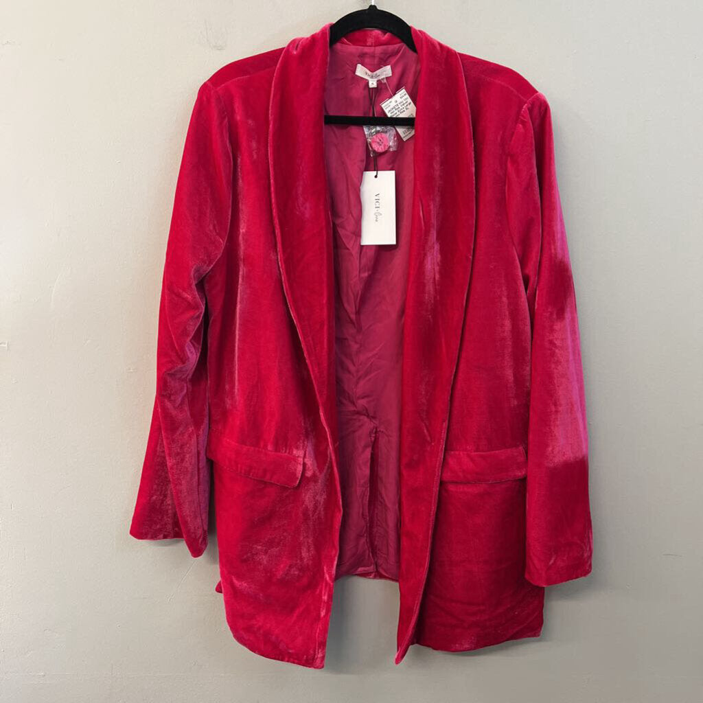 Vici Hot Pink Velvet Blazer Extra Large