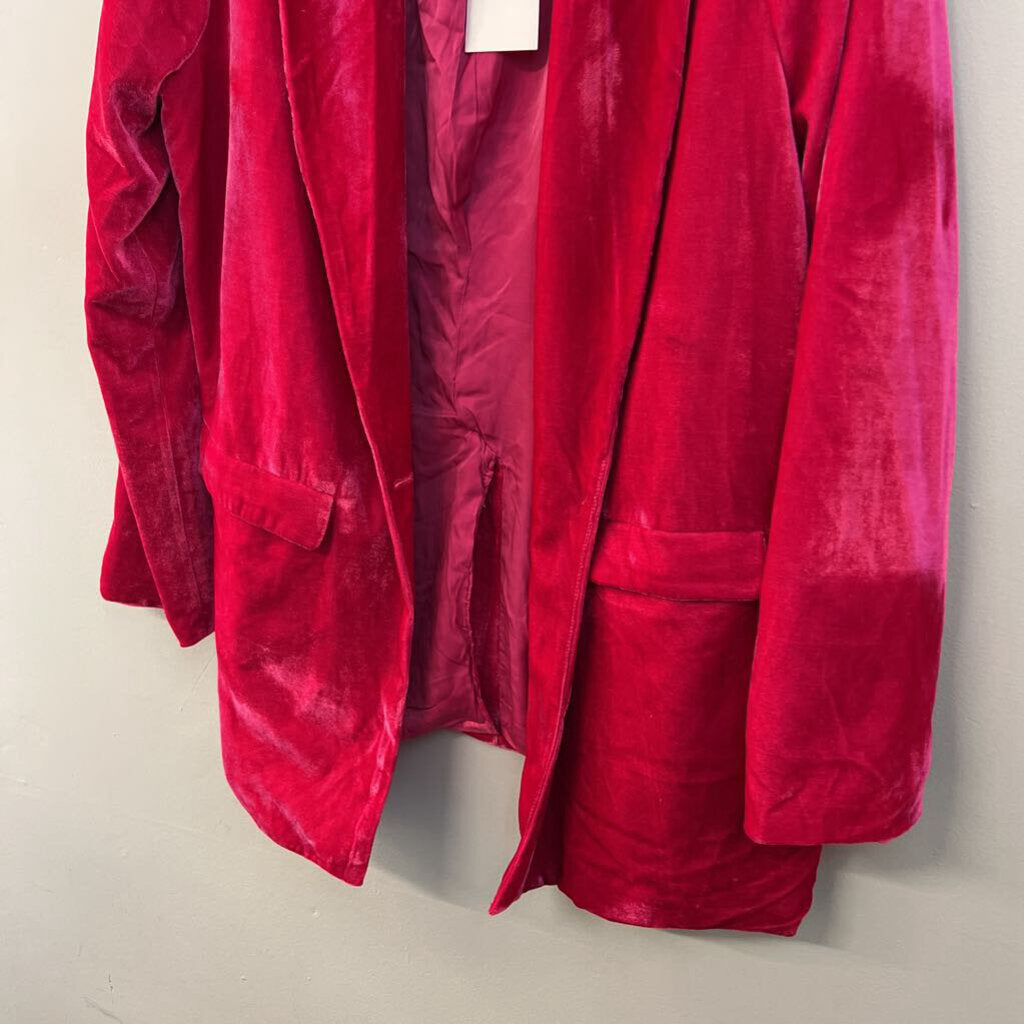 Vici Hot Pink Velvet Blazer Extra Large