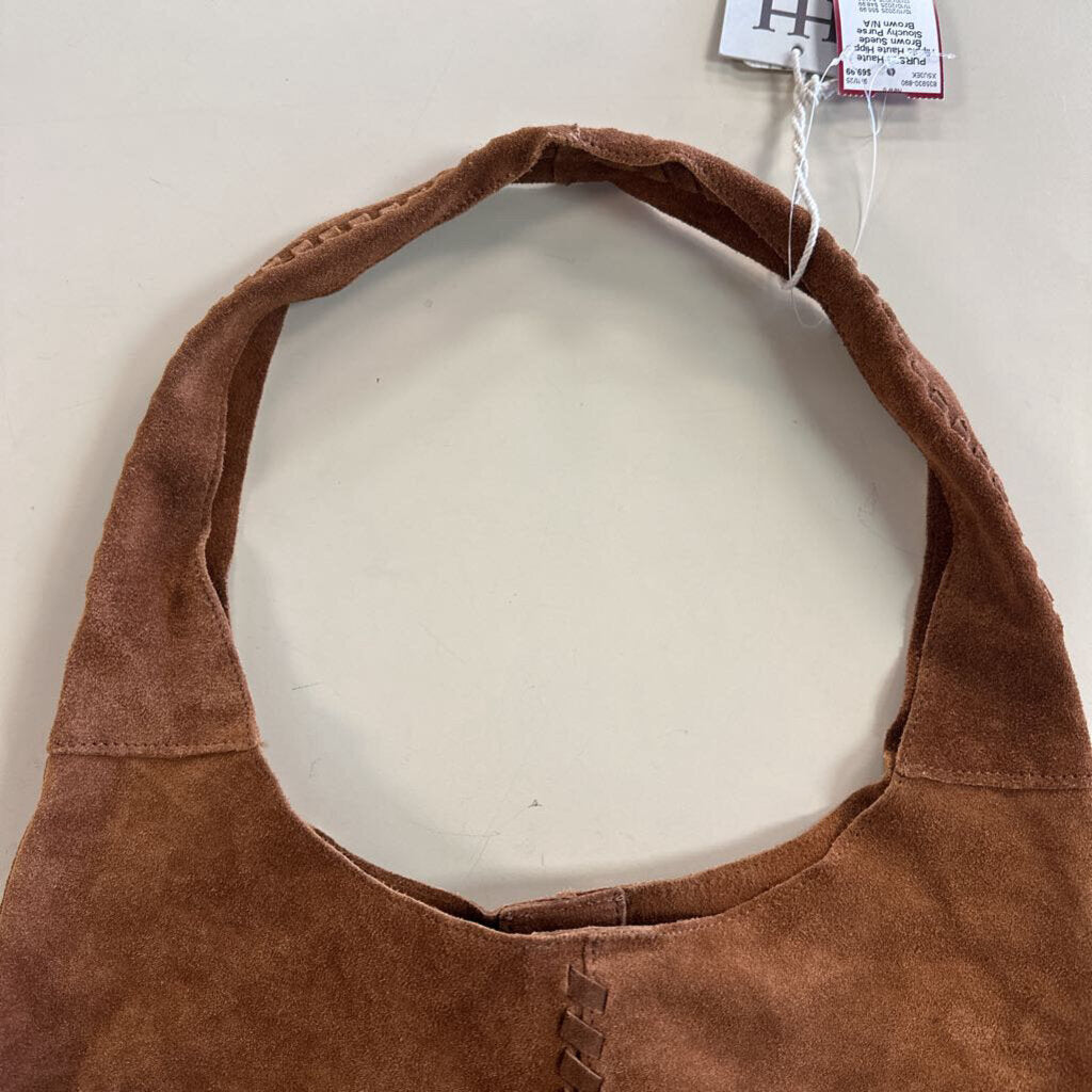 Haute Hippie Brown Suede Slouchy Purse