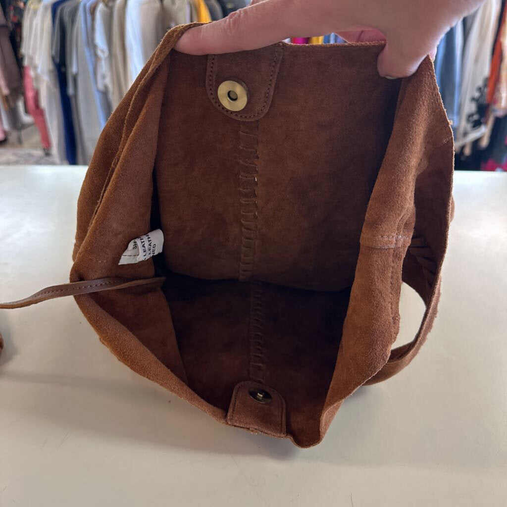 Haute Hippie Brown Suede Slouchy Purse