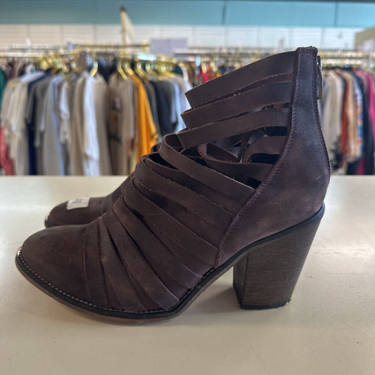 Free People Brown Hybrid Heel Ankle Boots 41