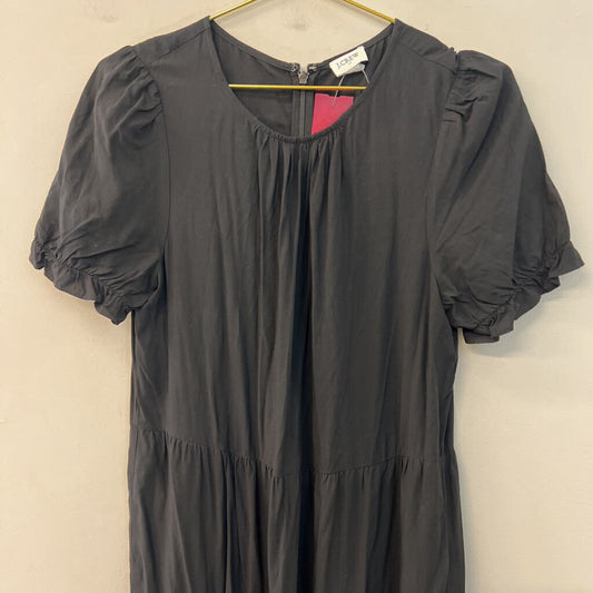 J Crew Black Short Sleeve Tiered Skirt Maxi Dress Medium