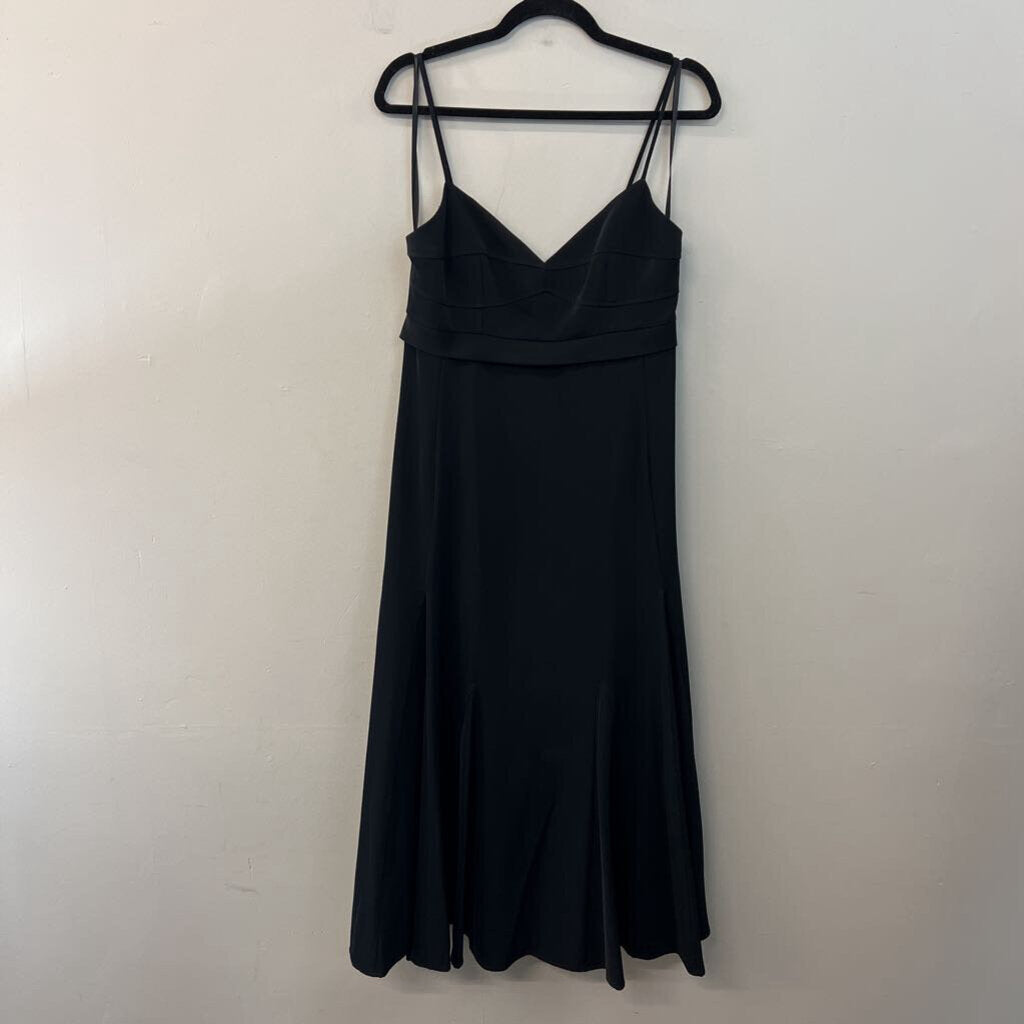 BCBG Black Corset Top Fitted Midi Dress 6