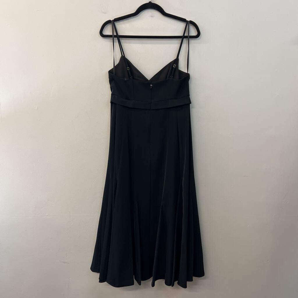 BCBG Black Corset Top Fitted Midi Dress 6
