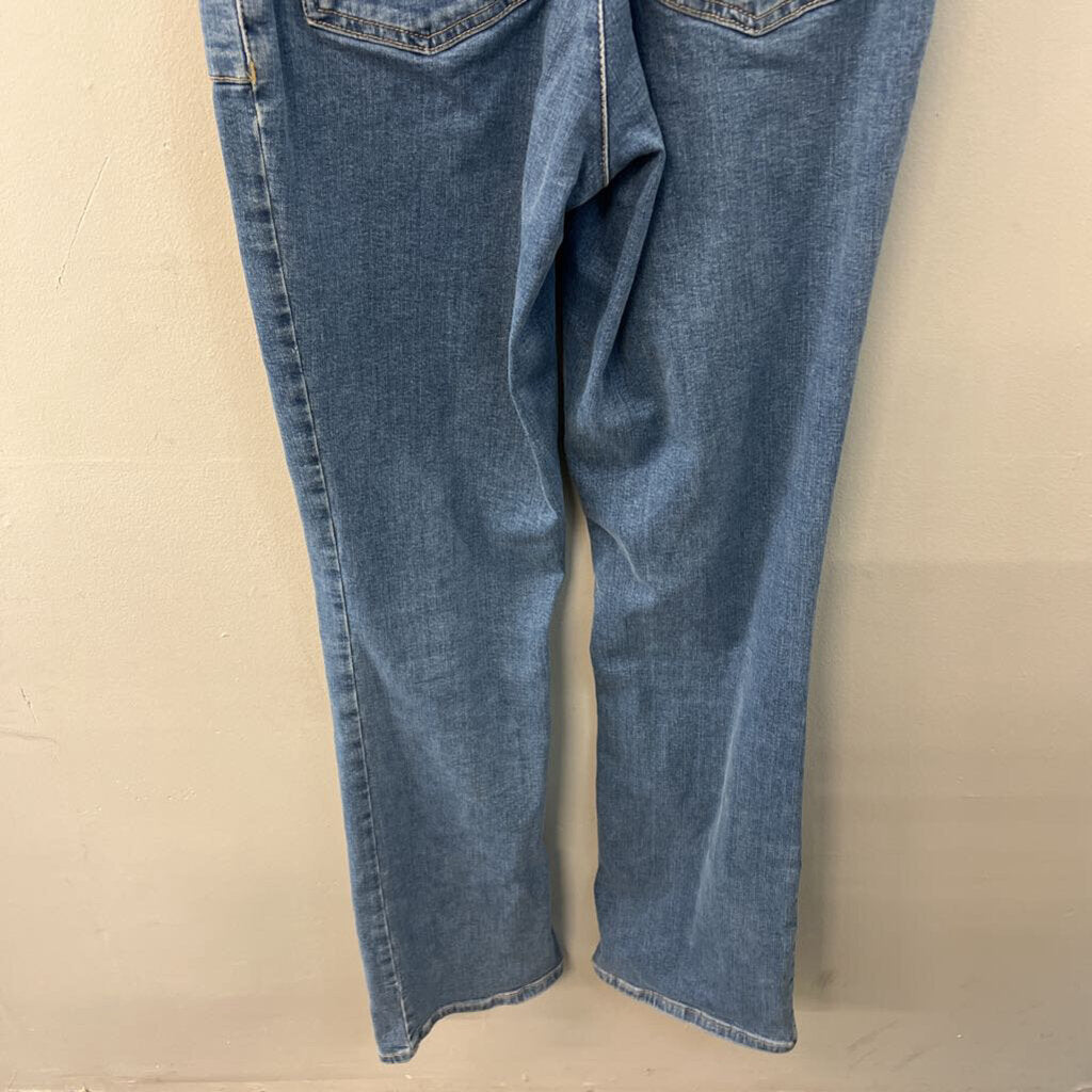 MNG Denim Light Wash Short Sleeve Denim Jumpsuit Medium