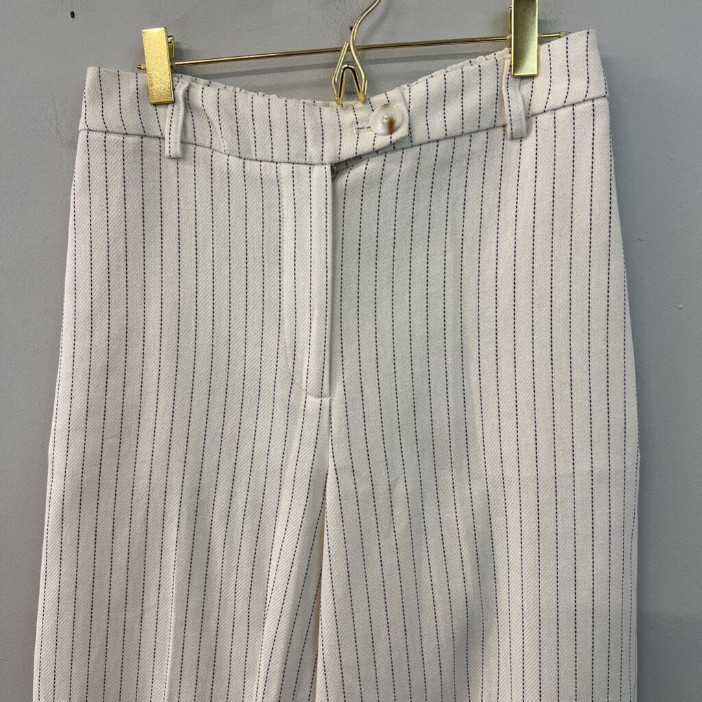 Cream/ Black Pink Stripe Wide Leg Pants Medium