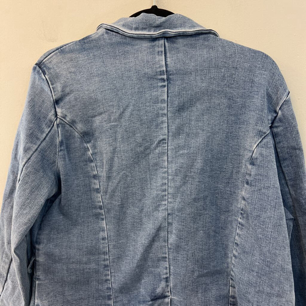 Laurie Felt Light Wash Denim Blazer Jacket Medium