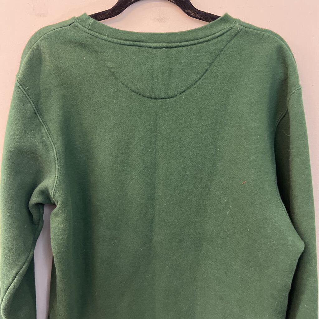 Green New York Graphic Long Sleeve Pullover Small