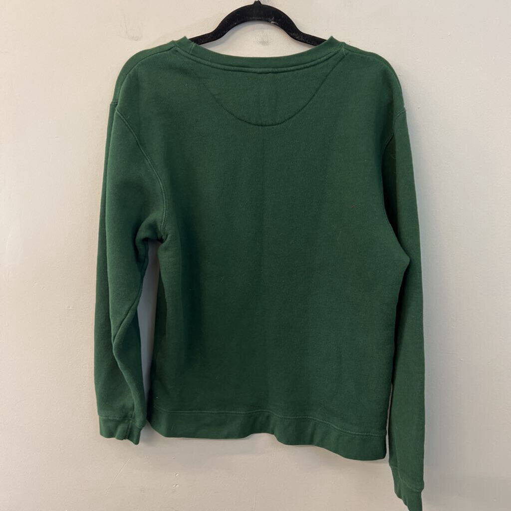 Green New York Graphic Long Sleeve Pullover Small