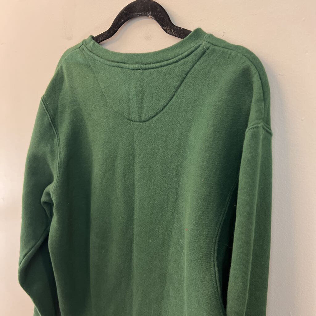 Green New York Graphic Long Sleeve Pullover Small