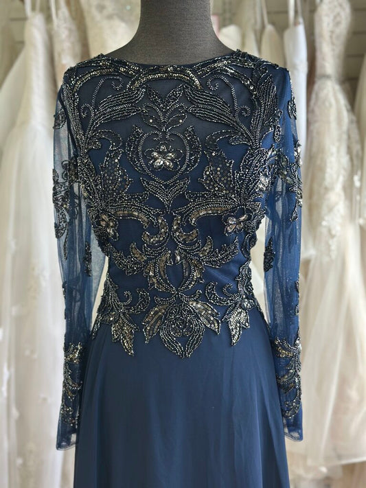 Xscape Beaded Top Long Sleeve Dress 18