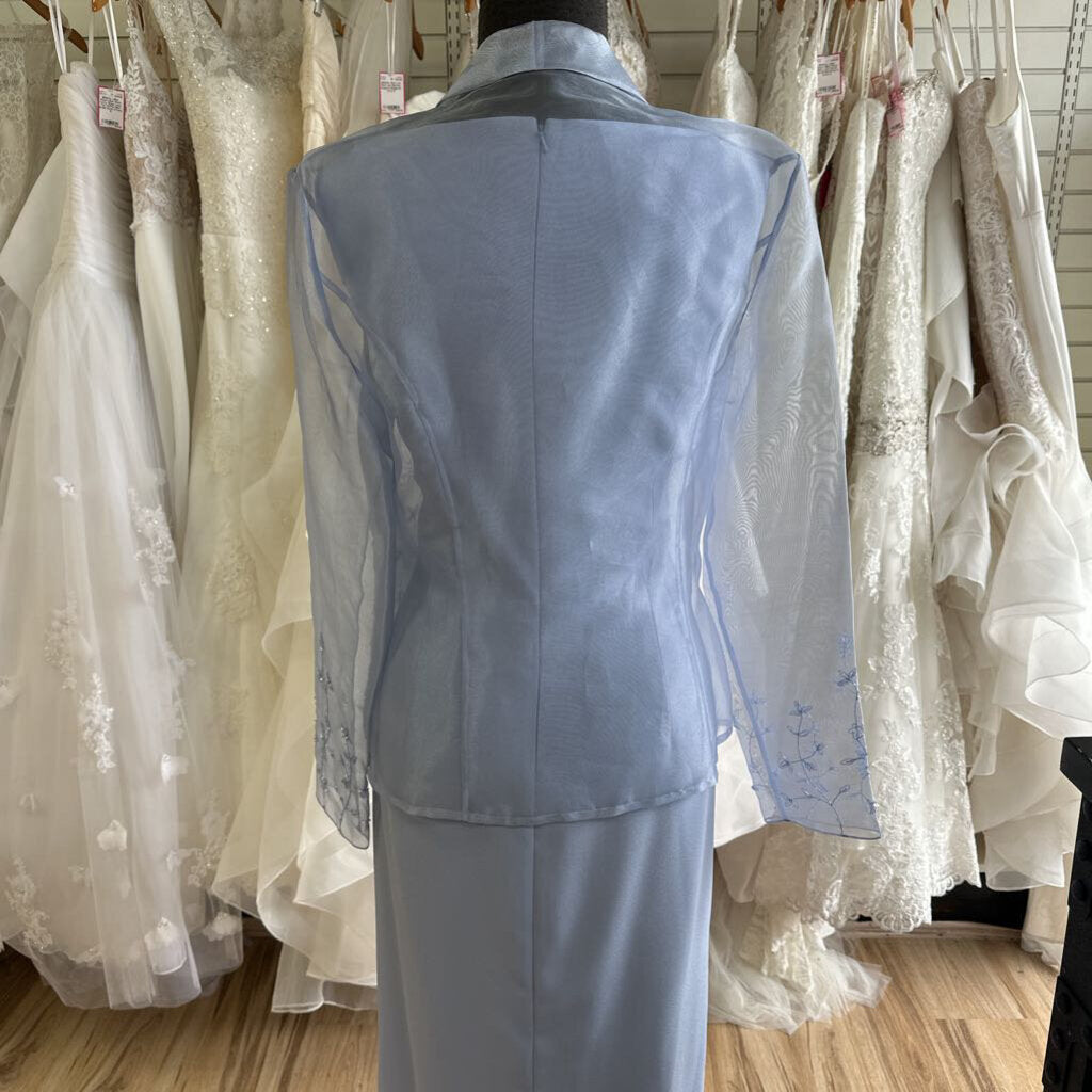 Michaelangelo Square Neck Long Dress With Jacket 12