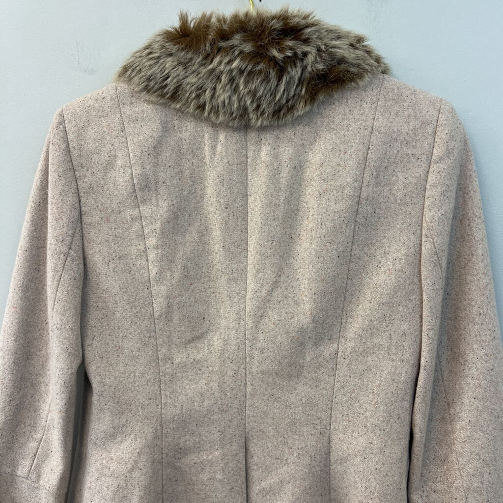 Laundry Brown Tweed Fur Lined Collar Jacket 8