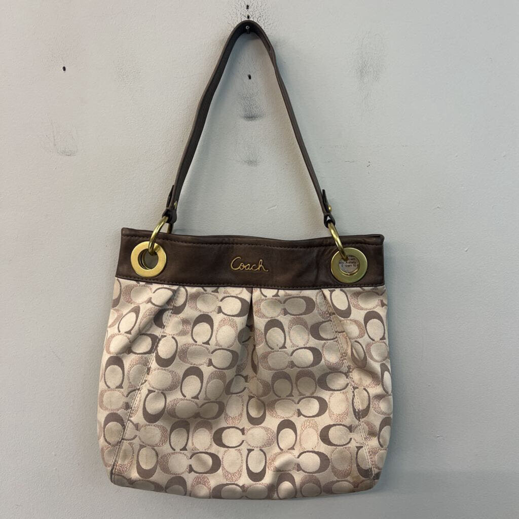 Coach Brown Metallic Ashely Purse