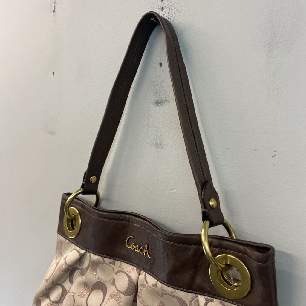 Coach Brown Metallic Ashely Purse
