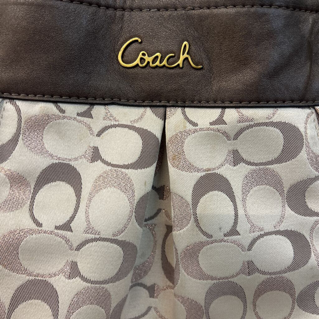 Coach Brown Metallic Ashely Purse