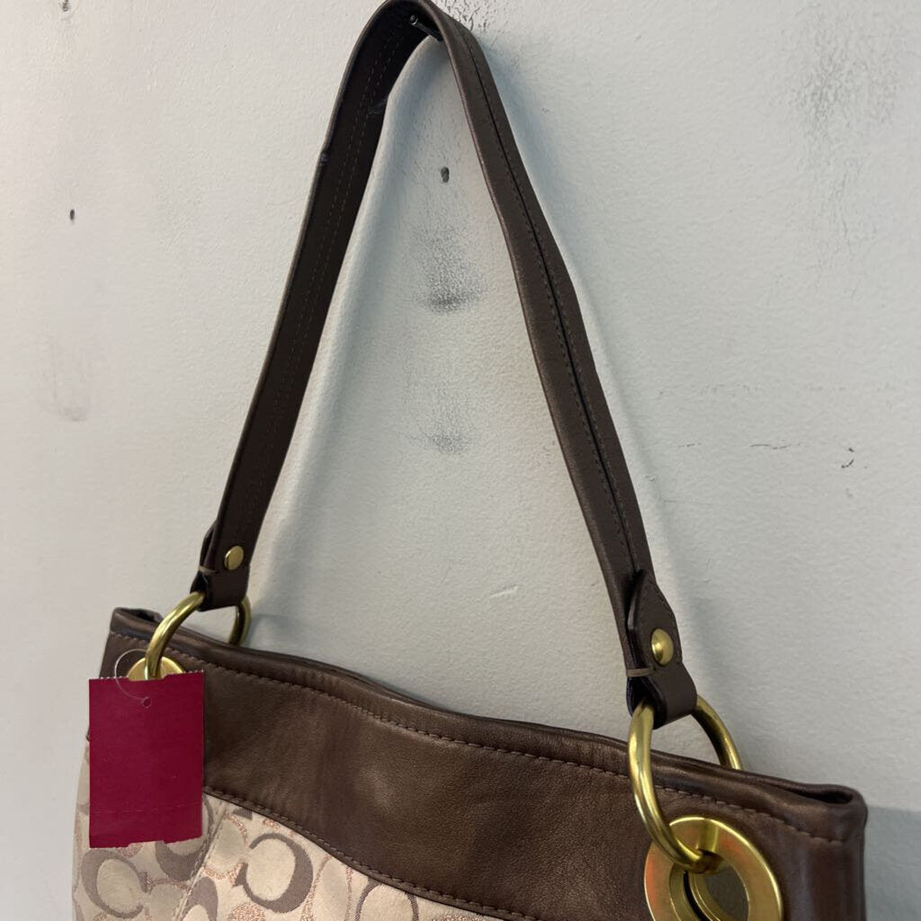 Coach Brown Metallic Ashely Purse
