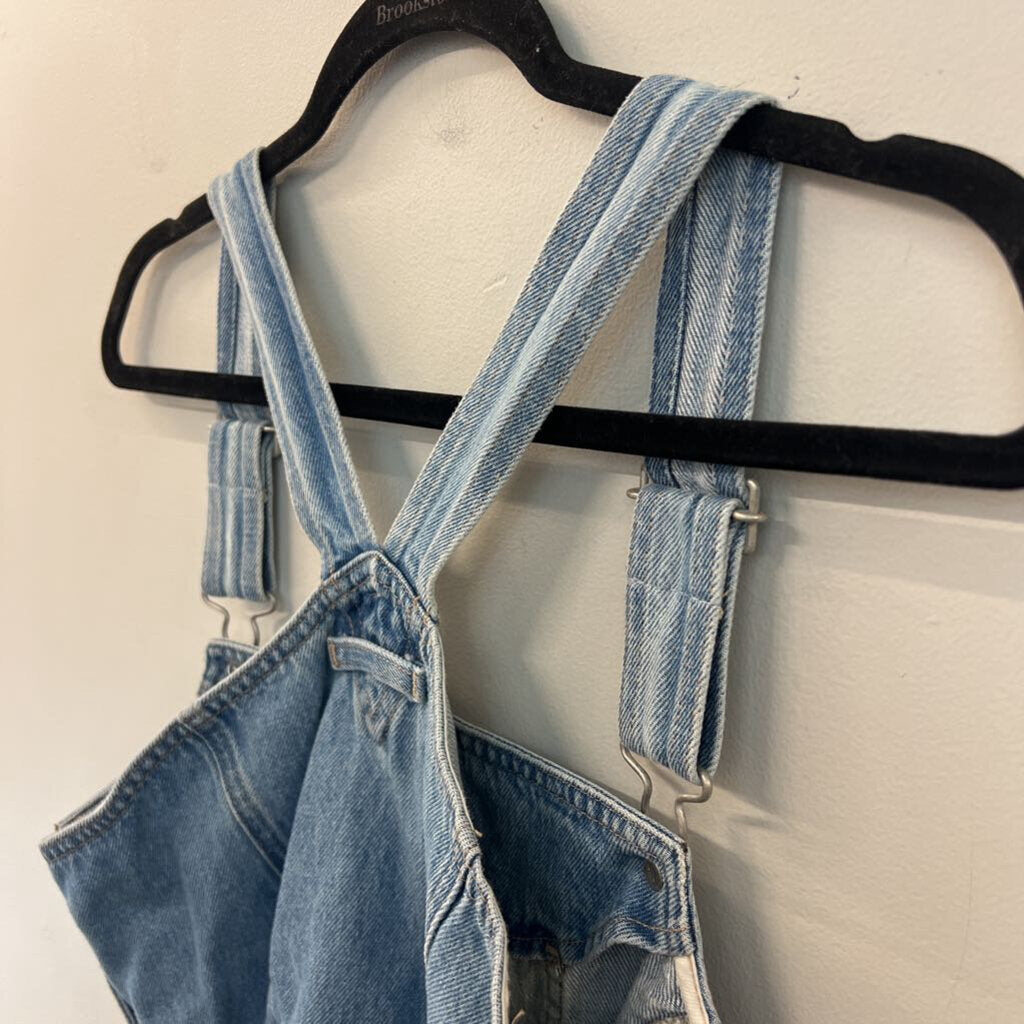 Levi Light Wash Overall Crop Top Small