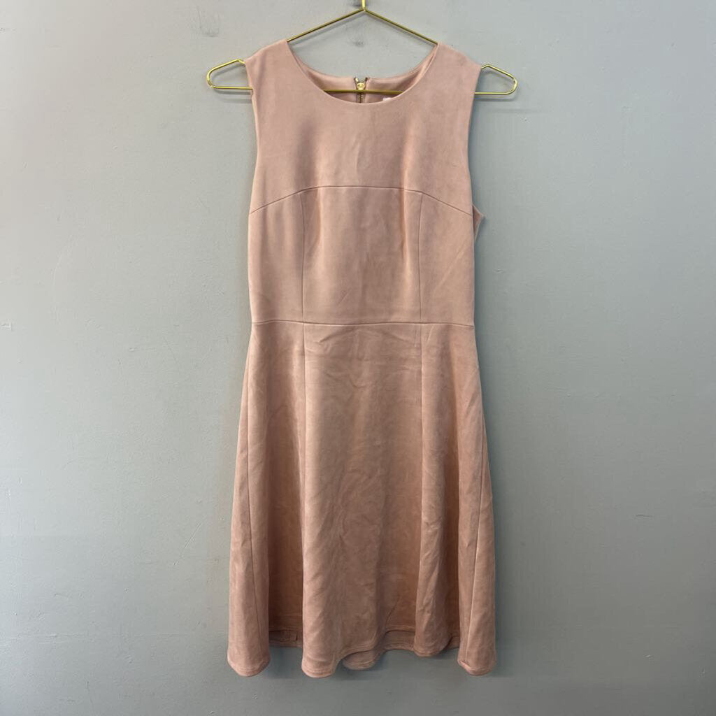 Calvin Klein Pink Suede Sleeveless Shift Dress 4