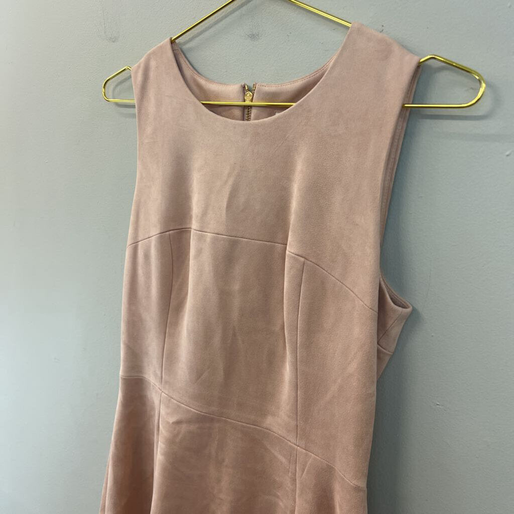 Calvin Klein Pink Suede Sleeveless Shift Dress 4