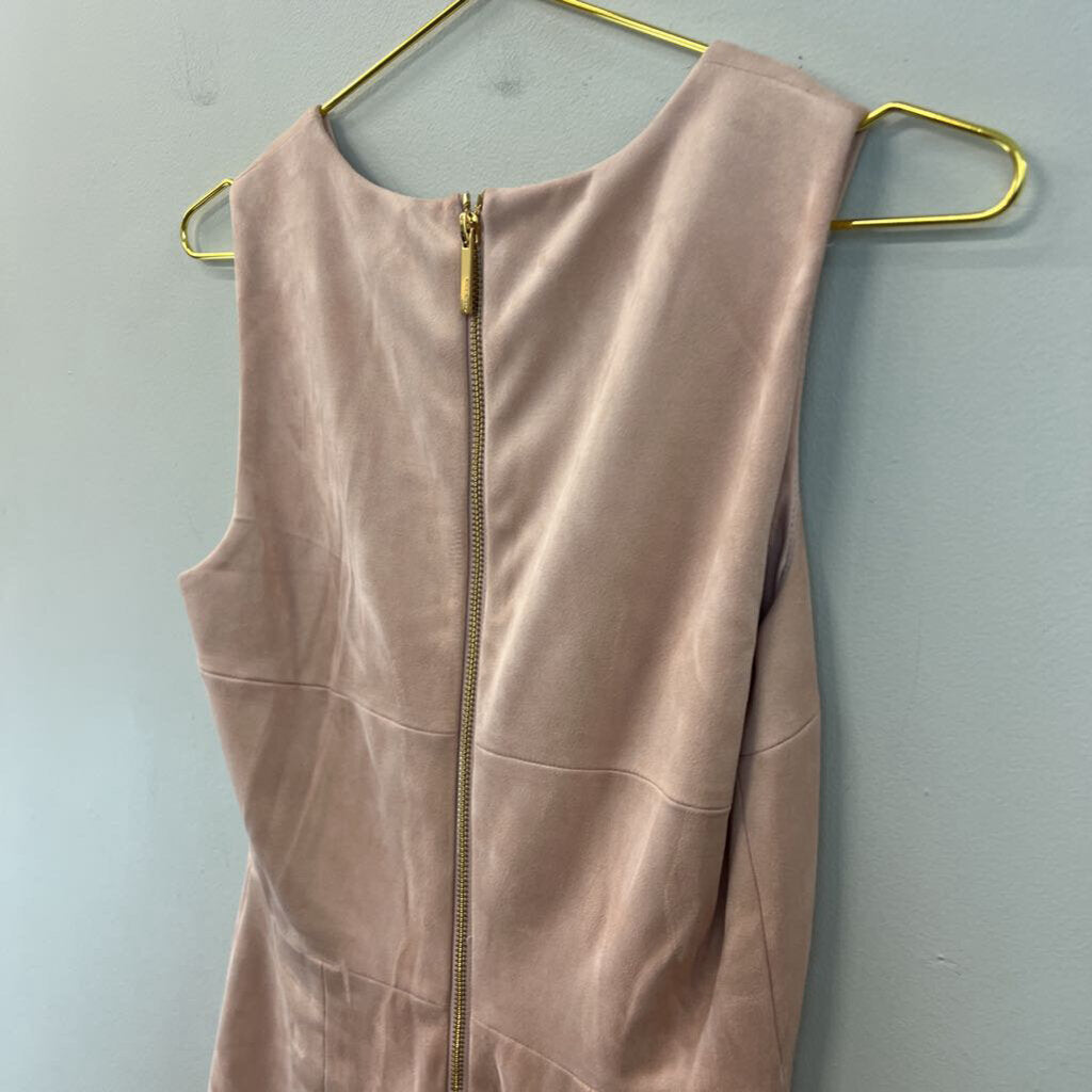 Calvin Klein Pink Suede Sleeveless Shift Dress 4