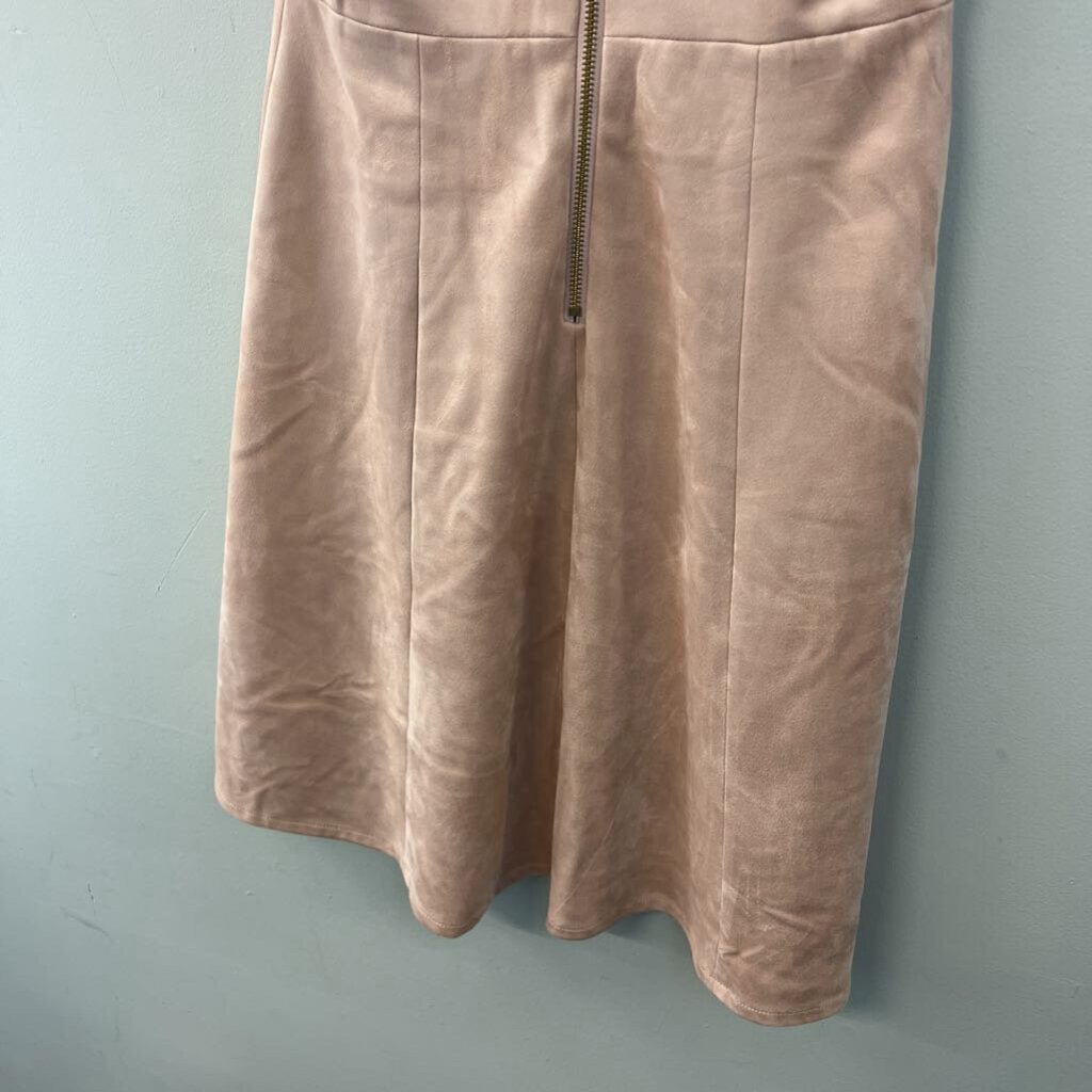 Calvin Klein Pink Suede Sleeveless Shift Dress 4