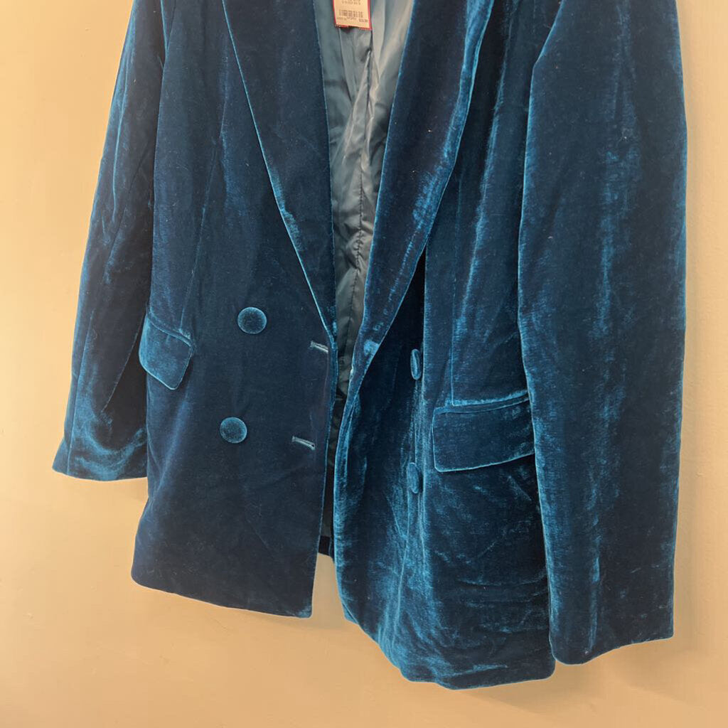 MOTF Blue Velvet Blazer Jacket Medium