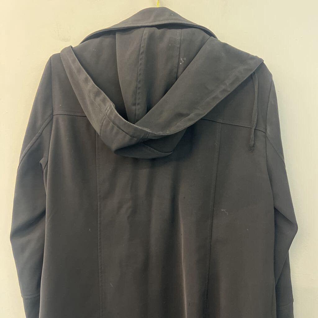London Fog Black Long Jacket Large