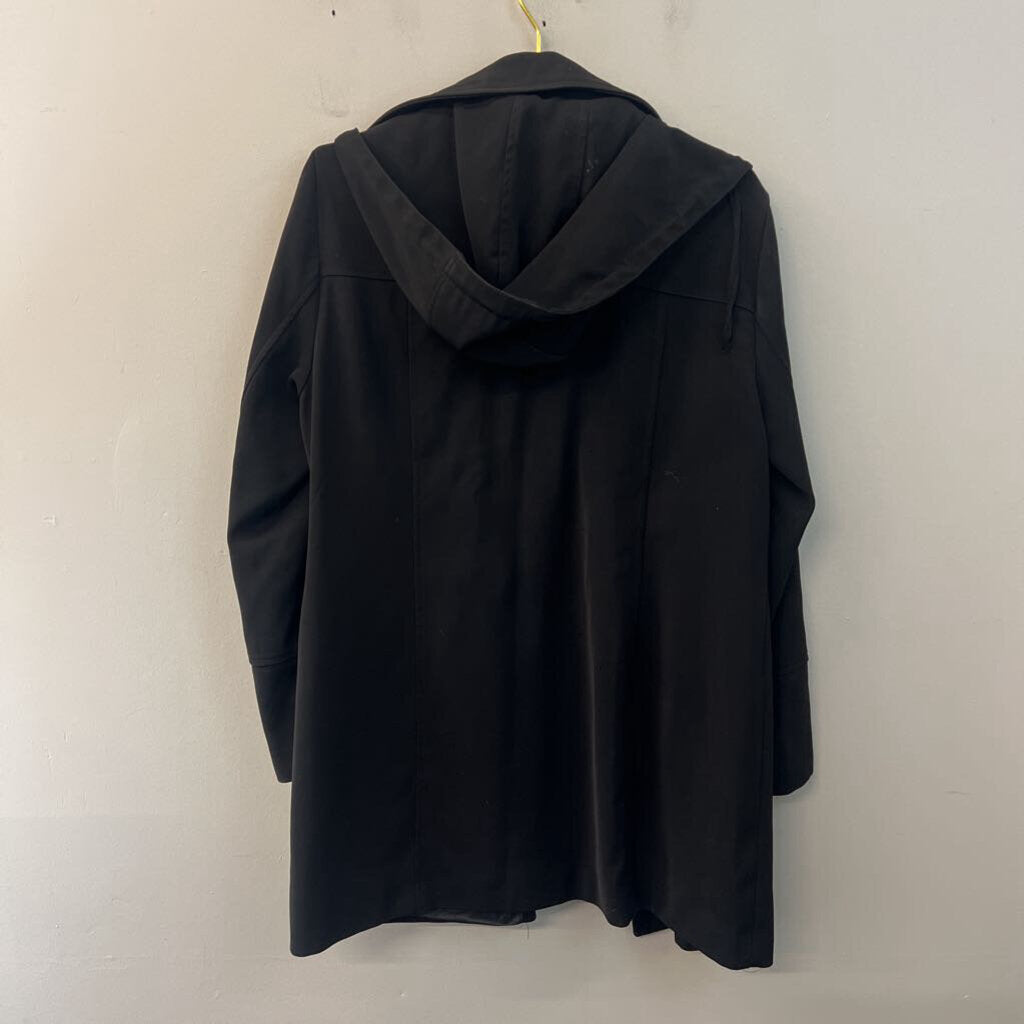 London Fog Black Long Jacket Large