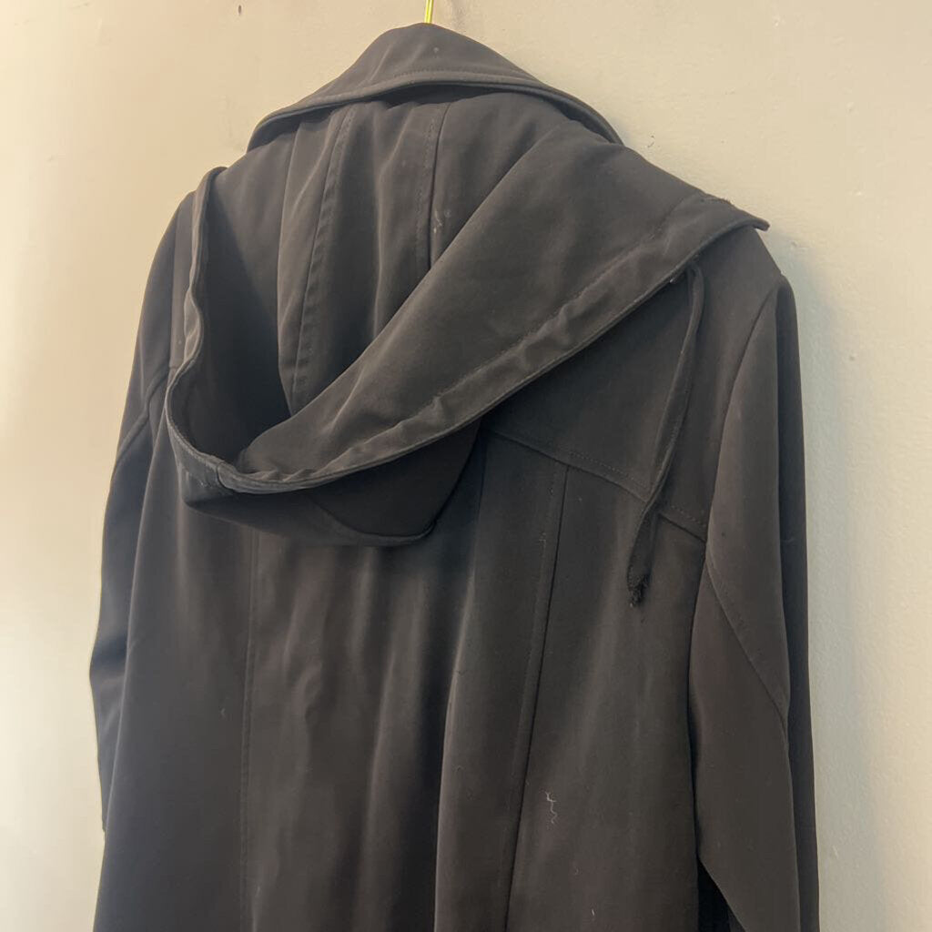 London Fog Black Long Jacket Large