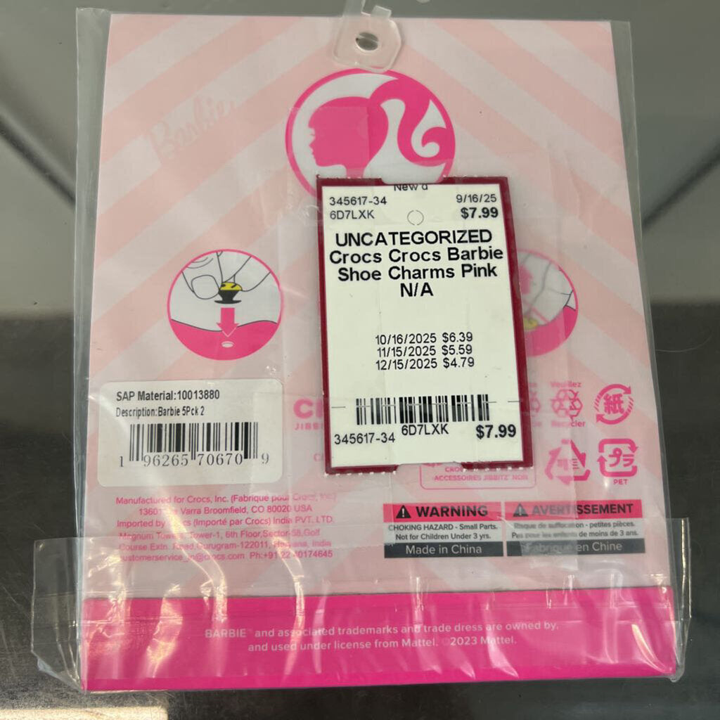 Crocs Barbie Shoe Charms