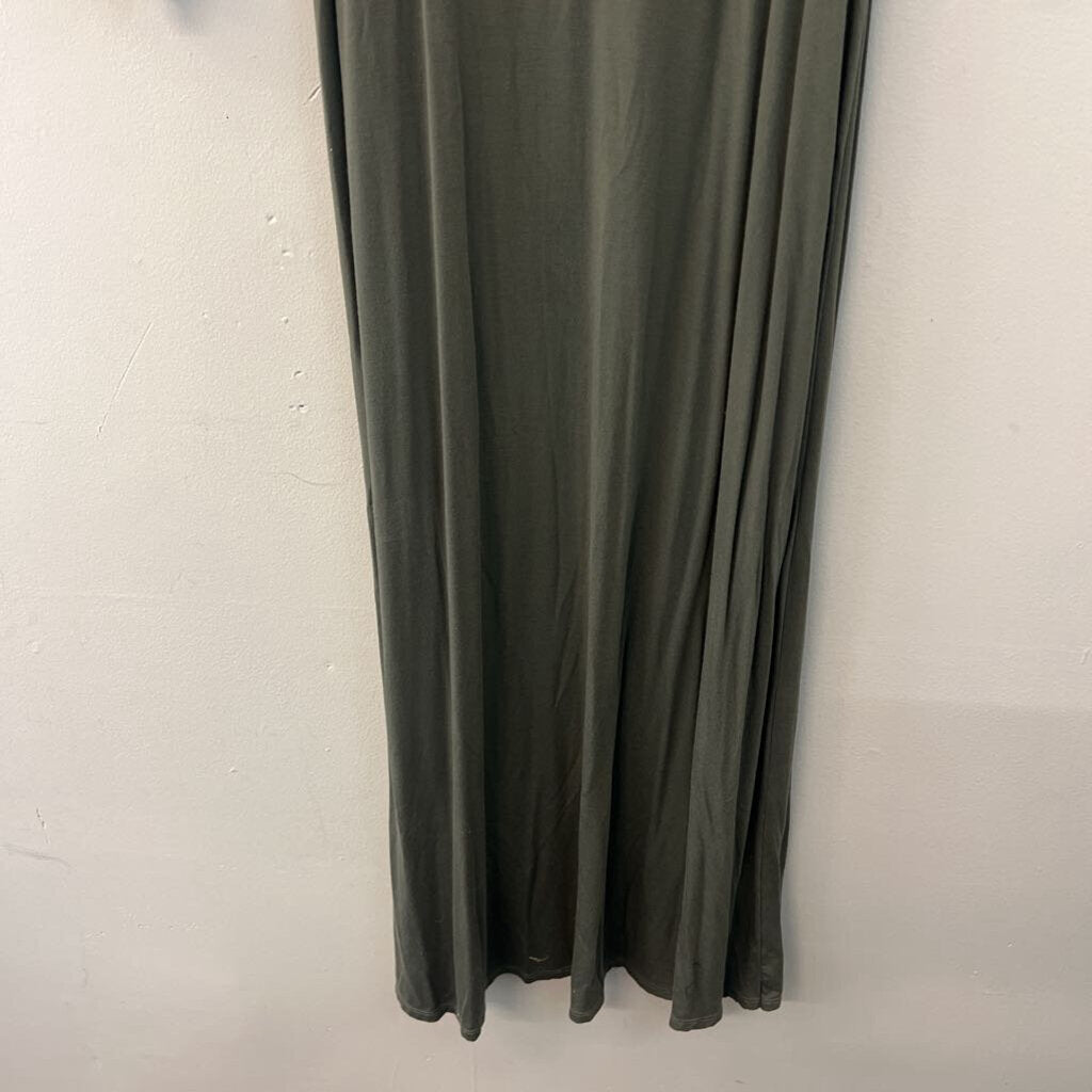 Spense Green Long Sleeve Knot Side Midi Dress Extra Small