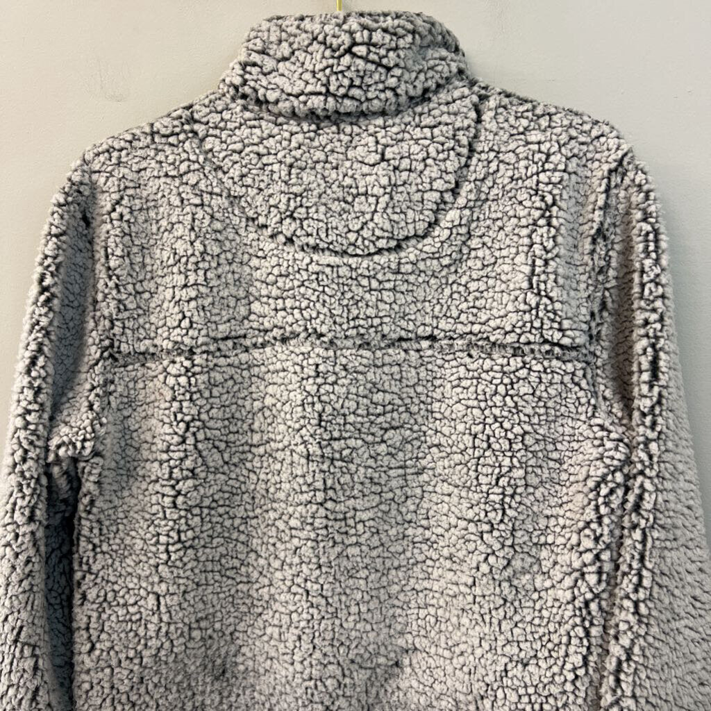 Boxercraft White/ Black Sherpa Quarter Zip Virginia Tech Pullover Small