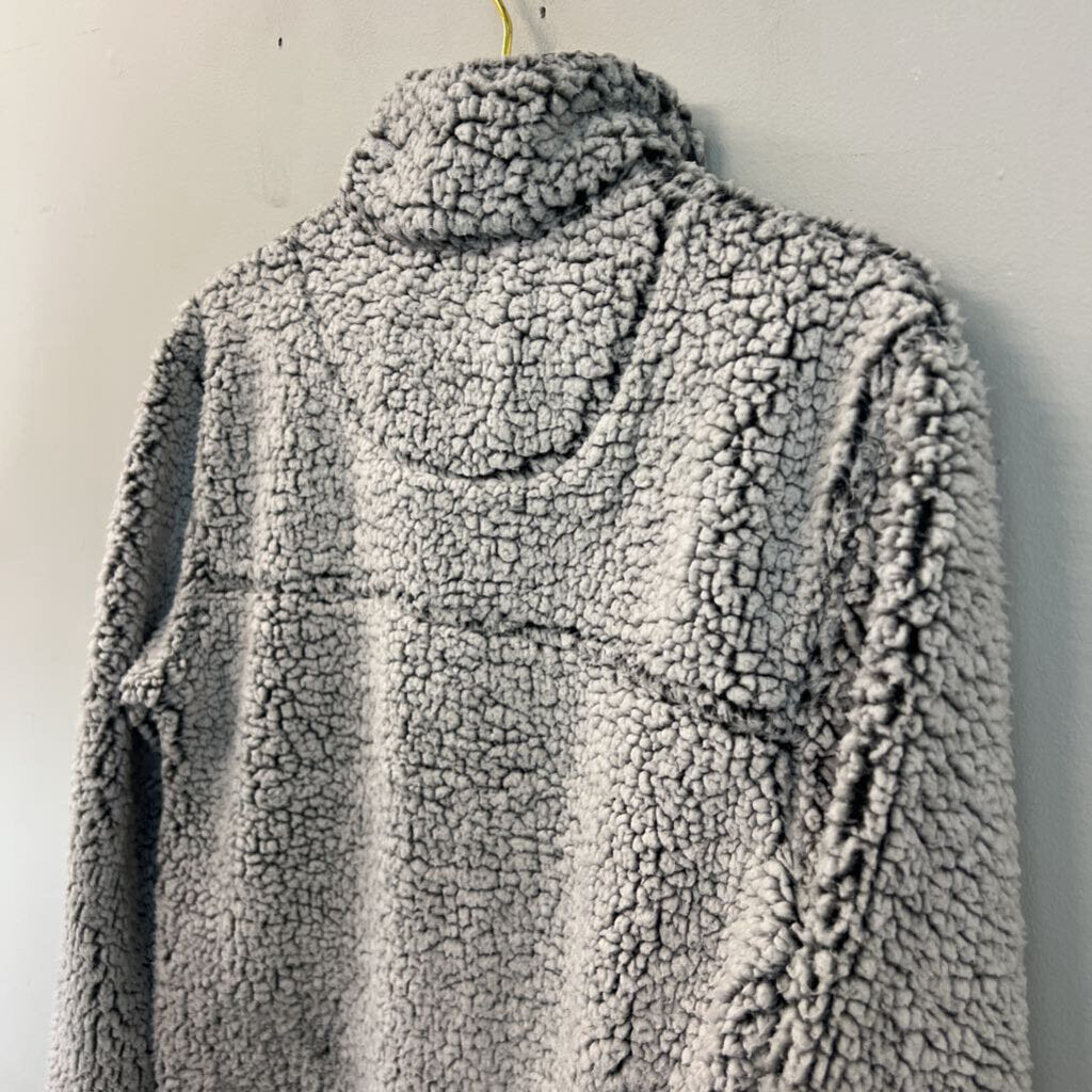 Boxercraft White/ Black Sherpa Quarter Zip Virginia Tech Pullover Small