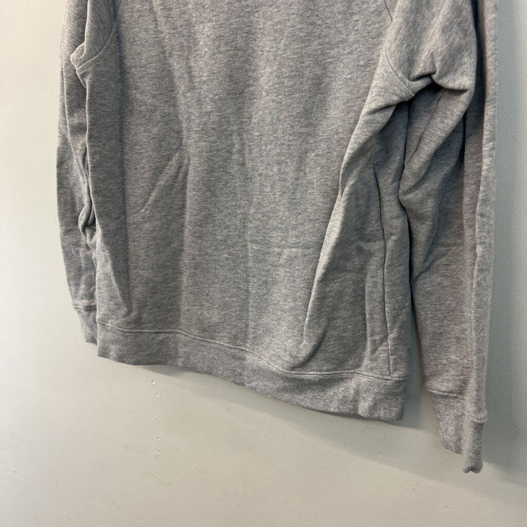 Draper James Grey What Would Dolly Do Long Sleeve Pullover Top Medium