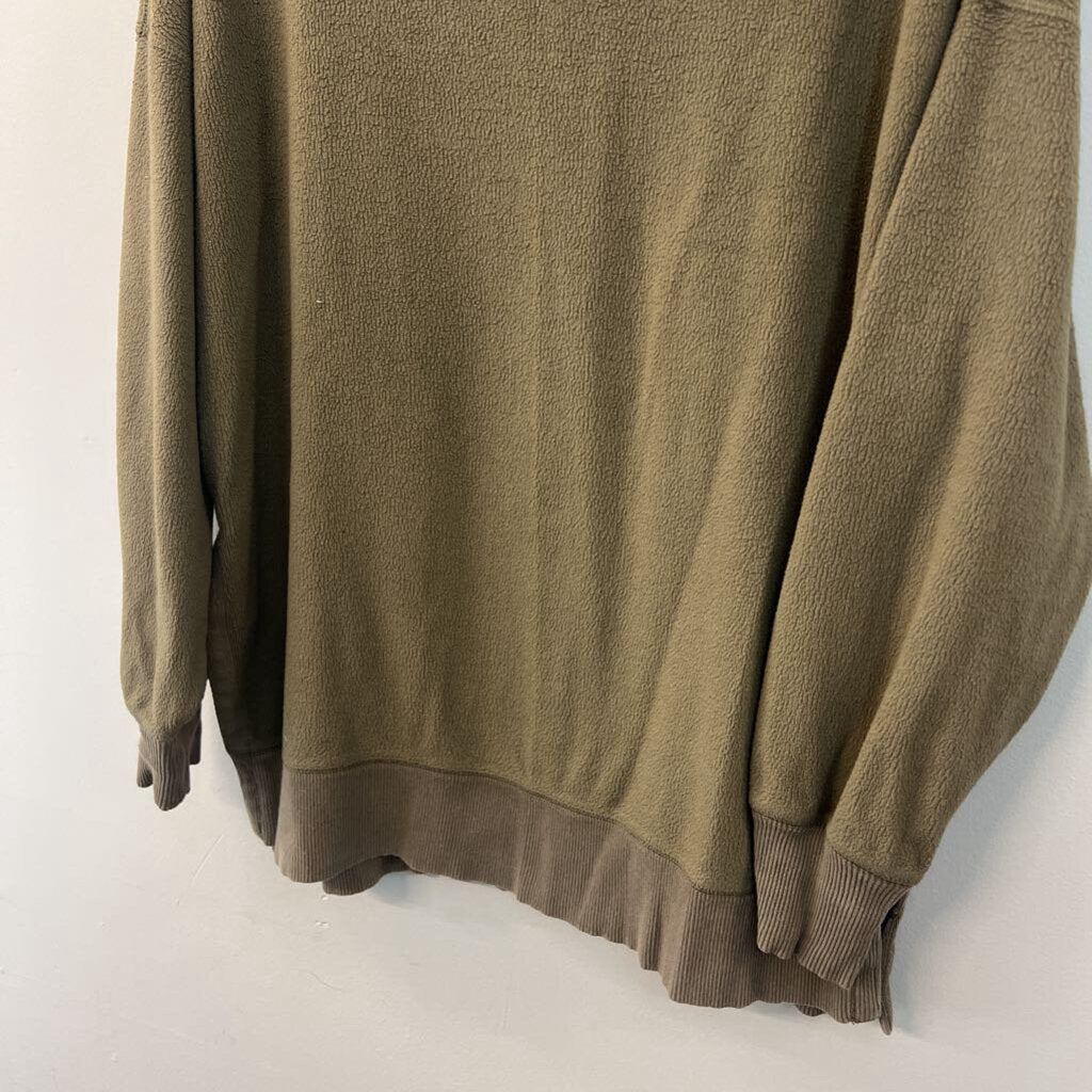 Aerie Green Textured Long Sleeve Top Extra Small