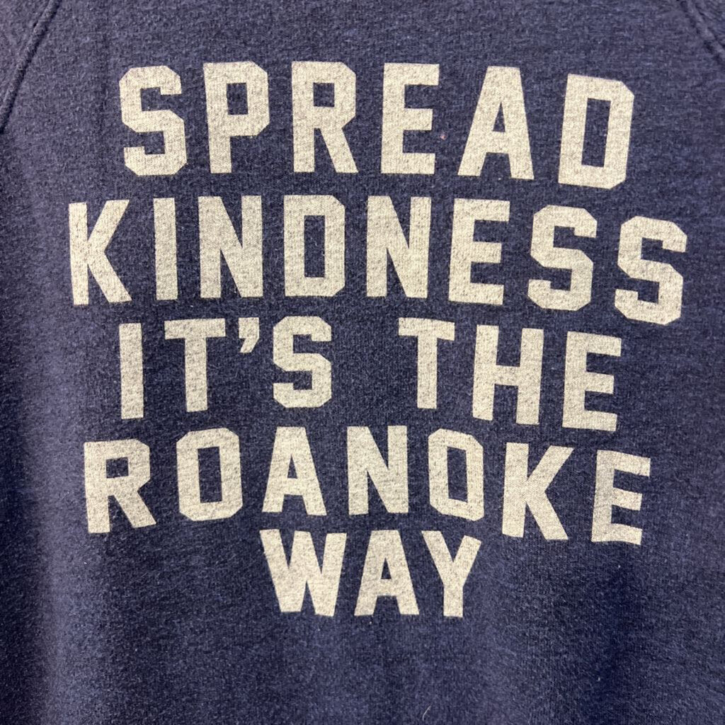 Canvas Blue Spread Kindness Long Sleeve Pullover Small