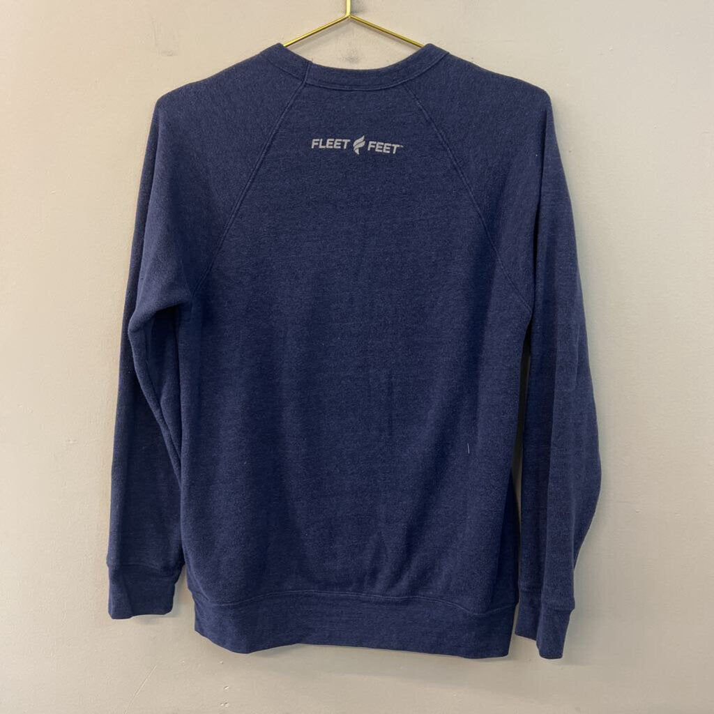 Canvas Blue Spread Kindness Long Sleeve Pullover Small