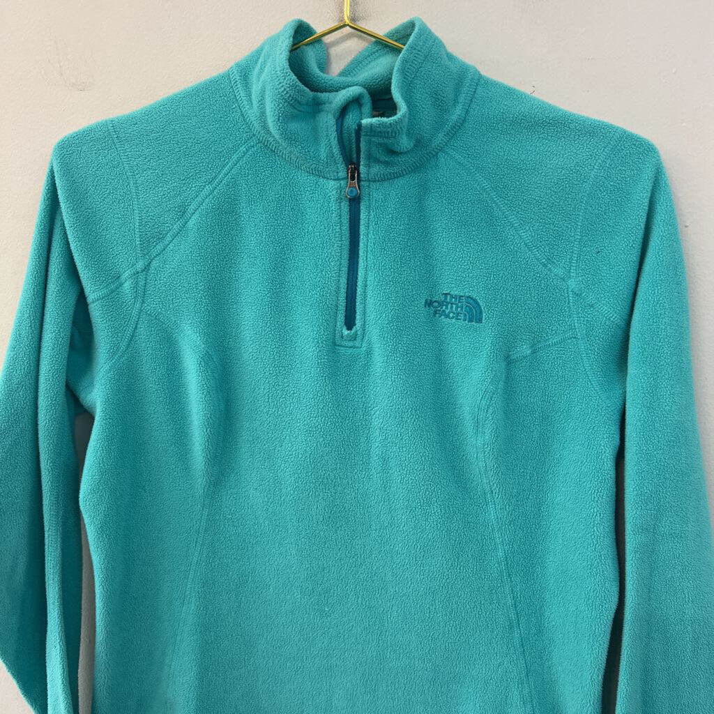 The North Face Blue Quarter Zip Fleece Pullover Small