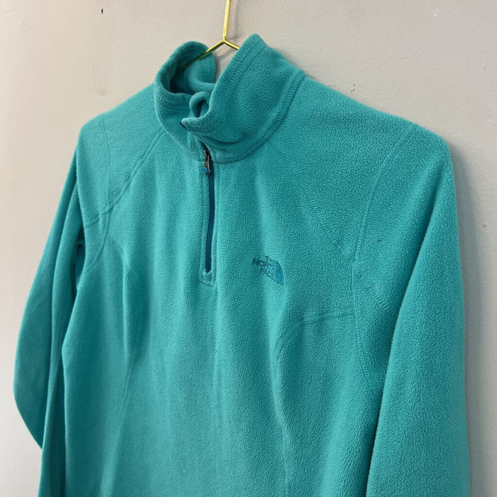 The North Face Blue Quarter Zip Fleece Pullover Small