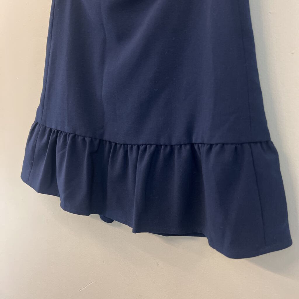 J Crew Mercantile Navy Ruffle Hem Skirt 00