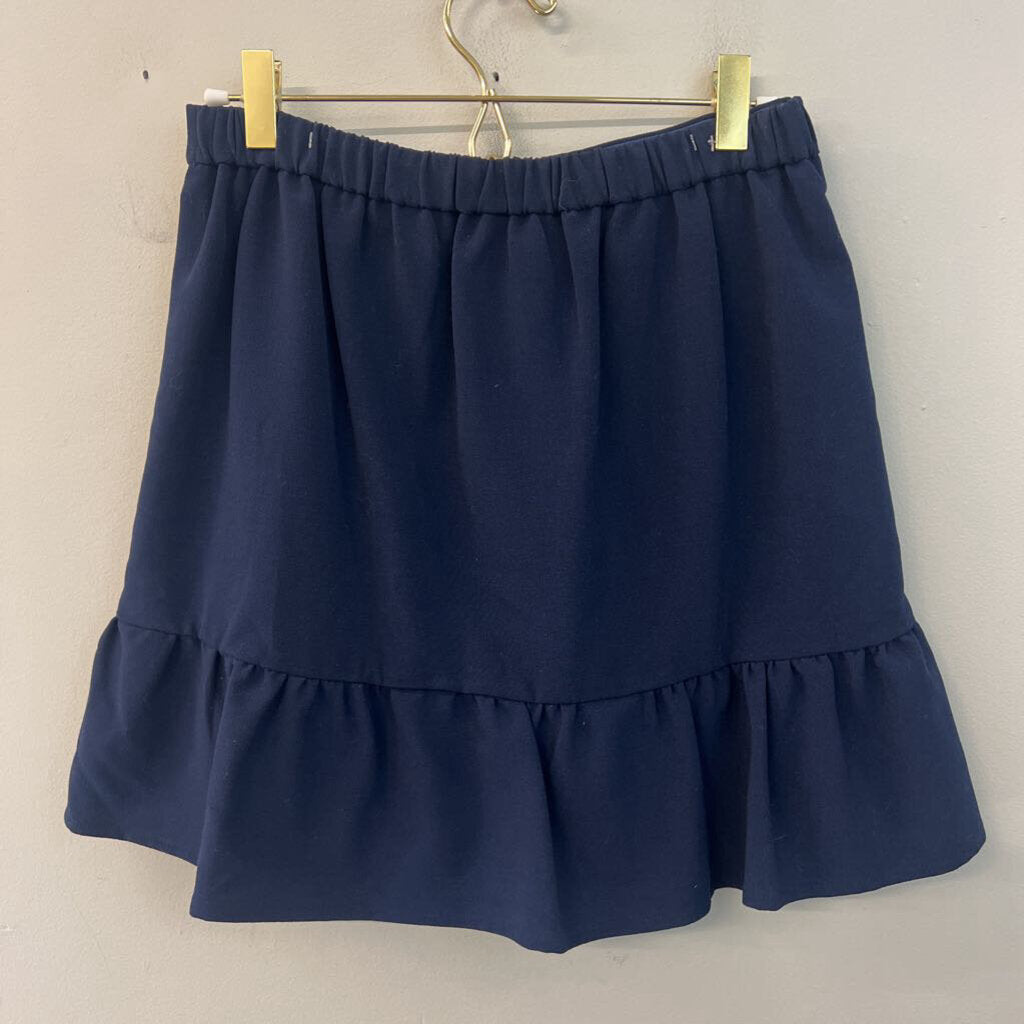 J Crew Mercantile Navy Ruffle Hem Skirt 00