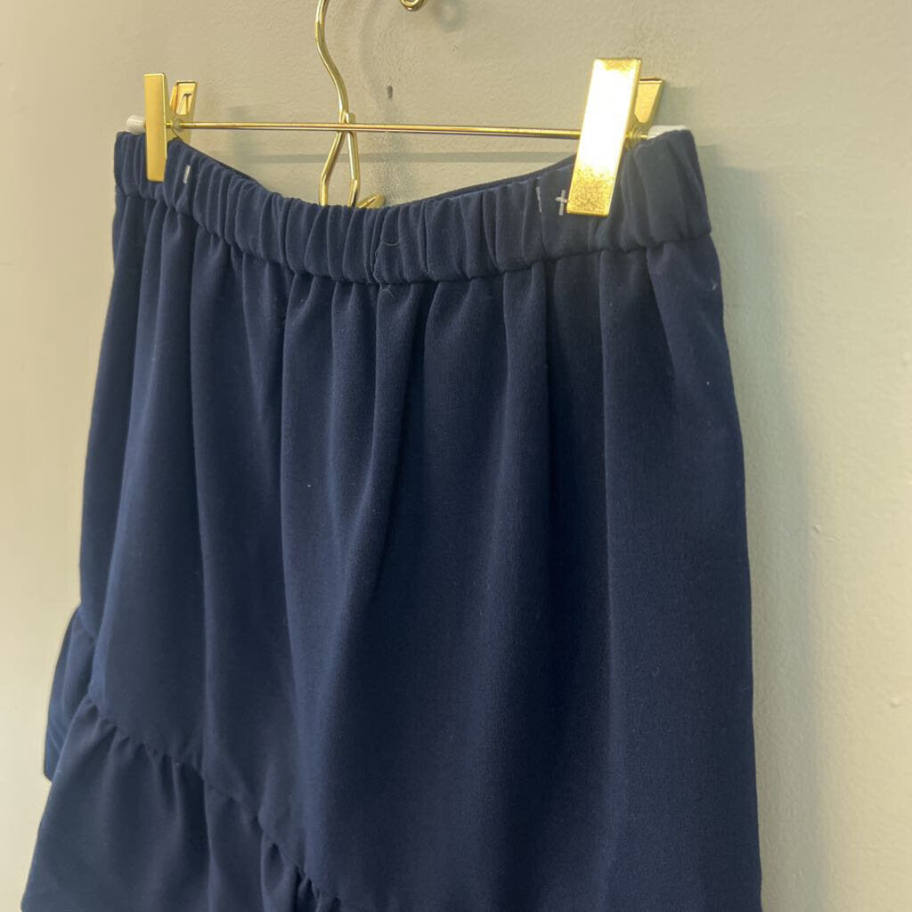 J Crew Mercantile Navy Ruffle Hem Skirt 00