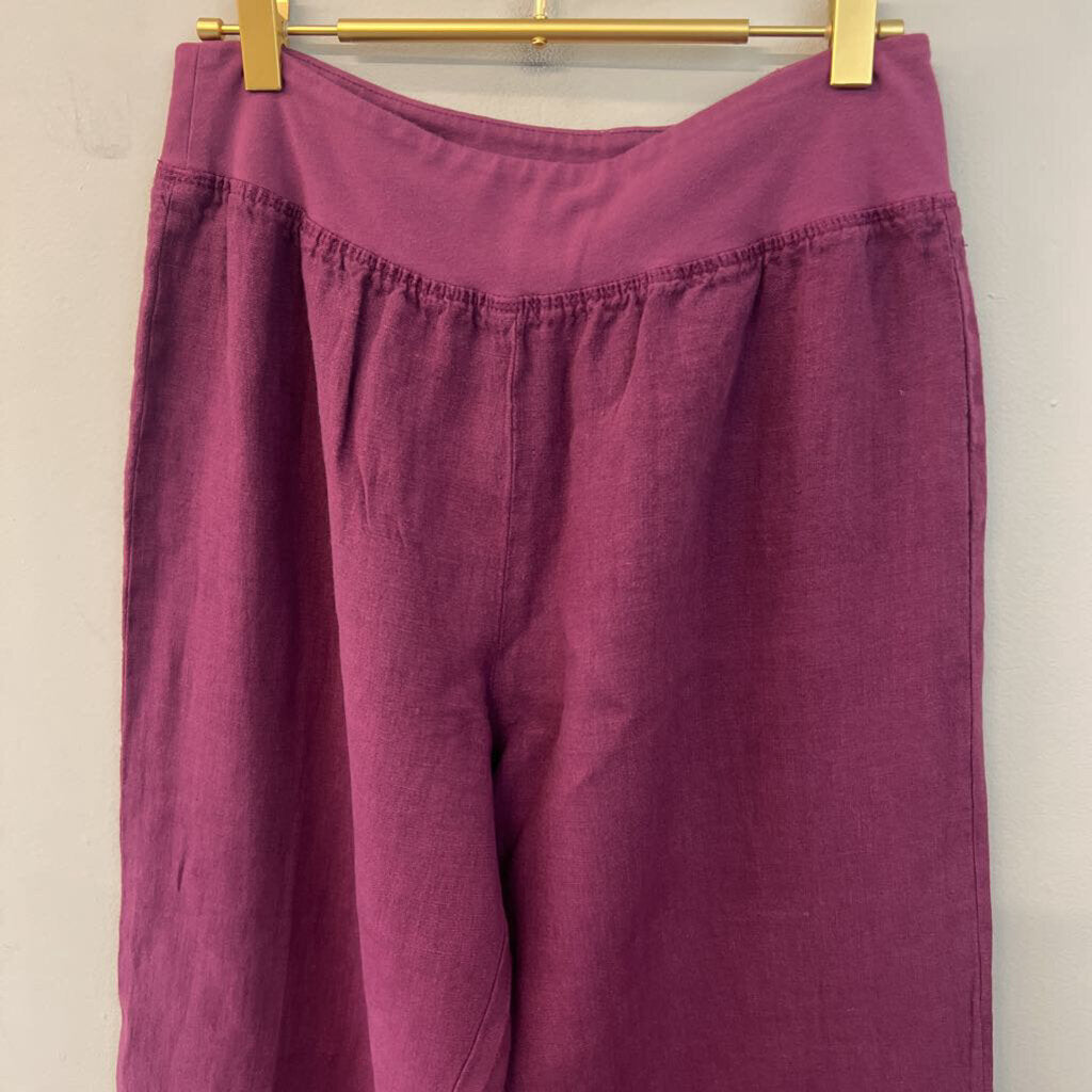 Cut Loose Purple Linen Pull On Pants Small