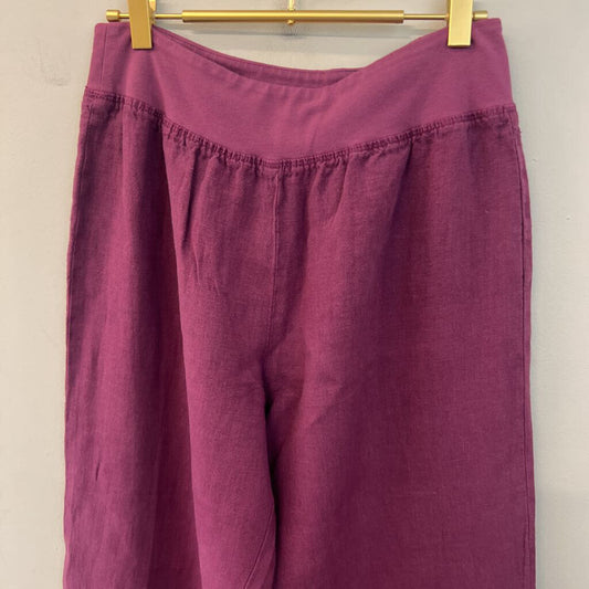 Cut Loose Purple Linen Pull On Pants Small