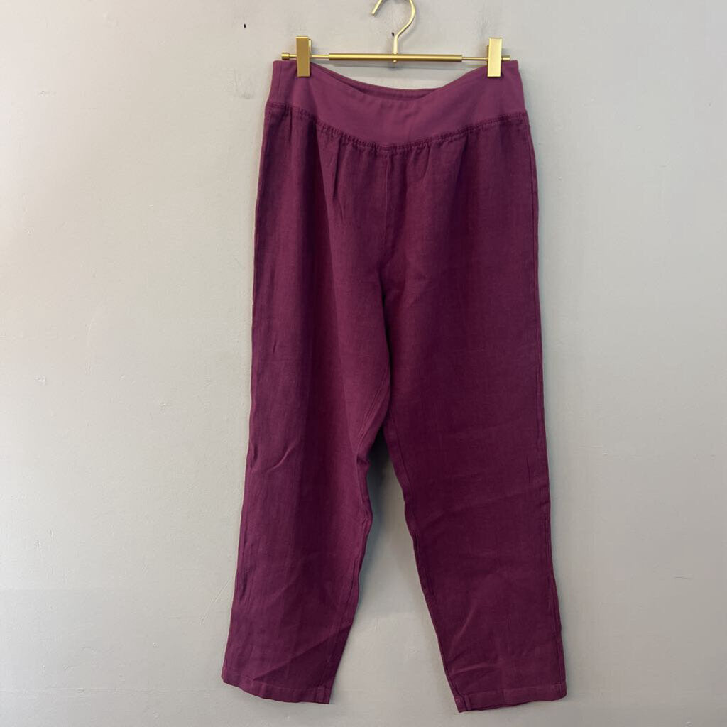 Cut Loose Purple Linen Pull On Pants Small